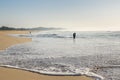 People fishing in the Indian Ocean, Isimangaliso wetland, South Africa. Royalty Free Stock Photo