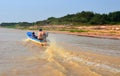 People fishing on Tonle Sap Lake Royalty Free Stock Photo