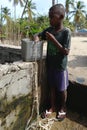 Locals from a Fishing village in Madagascar Royalty Free Stock Photo