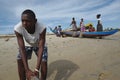 Locals from a Fishing village in Madagascar Royalty Free Stock Photo