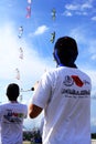 People flying kites Royalty Free Stock Photo