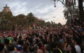 Demonstrators in barcelona