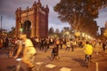 Demonstrators in barcelona