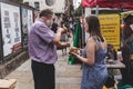 People on a food market in London