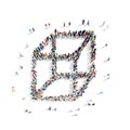 People in the form of a cube Royalty Free Stock Photo