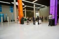People in foyer of congress-hall of Moscow School of Management Skolkovo Royalty Free Stock Photo