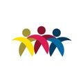 people friends team group teamwork logo vector Royalty Free Stock Photo