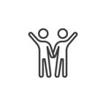 People friendship line icon Royalty Free Stock Photo