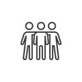 People friendship line icon