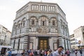 People in front of Baptistery of Cathedral Florence