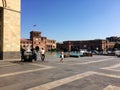 People in front of History Museum, Republic Square, Yerevan, Armenia Royalty Free Stock Photo