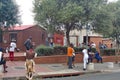 People in front of the Nelson Mandela`s house in Soweto