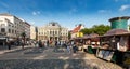 People in front of Slovak National Theatre, Bratislava