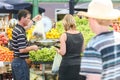 People on fruit market in Rovinj Royalty Free Stock Photo