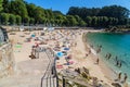 People in Galicia beach