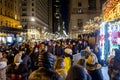 People are gather at the Chicago Christkindlmarket downtown