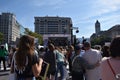 People Gather in Front of the Main Stage at the WomenÃ¢â¬â¢s March in Support of Abortion Rights at Freedom Plaza