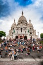 Sacre cour steps before sunset