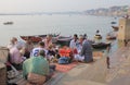 Ganges river religious chant Varanasi India