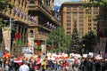 People gather in Sydney downtown