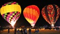 People Gather to Watch the Annual Hot Air Balloon Glow in Glendale Arizona Royalty Free Stock Photo