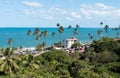 People gathered beach in brazil