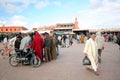 People gathering in Marrakech square