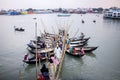 Boat terminal on Buriganga river at Sadarghat, Dhaka, Bangladesh