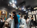 Professional barber in Medan, North Sumatra, Indonesia, Jalan Kesawan September 1, 2021