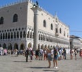 People in Giardini ex Reali in Venice