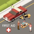 First Aid Isometric Illustration Royalty Free Stock Photo