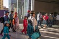 People go to the cableway of La Paz, in Bolivia Royalty Free Stock Photo