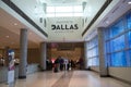 People leaving on Dallas Love Field airport exit