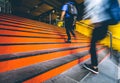 People going up the stairs. Royalty Free Stock Photo