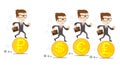 People on the gold coines with different currency
