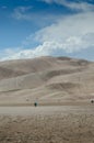 People on Great Sand Dunes Royalty Free Stock Photo