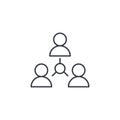 People group, community, network thin line icon. Linear vector symbol