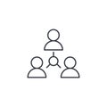 People group, community, network thin line icon. Linear vector symbol