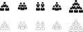 People group icon set team worker user. Employee people group icon team staff. User profile symbol. Group of people group of users Royalty Free Stock Photo