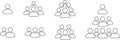 People group icon set team worker user. Employee people group icon team staff. User profile symbol. Group of people group of users Royalty Free Stock Photo