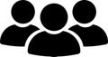 People group icon set. Team of worker. User profile symbol. Group of people or group of users collection. Persons symbol. Mans