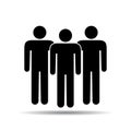 People group icon silhoutte Royalty Free Stock Photo