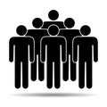 People group icon silhoutte Royalty Free Stock Photo