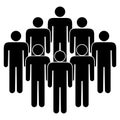 People group icon silhoutte Royalty Free Stock Photo