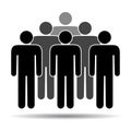 People group icon silhoutte Royalty Free Stock Photo