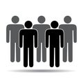 People group icon silhoutte Royalty Free Stock Photo