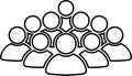 People group icon. Team of worker. User profile symbol. Group of people or group of users. Persons symbol. Vector.