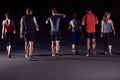 People group jogging at night Royalty Free Stock Photo