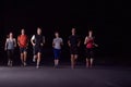 People group jogging at night Royalty Free Stock Photo