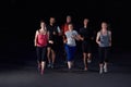 People group jogging at night Royalty Free Stock Photo